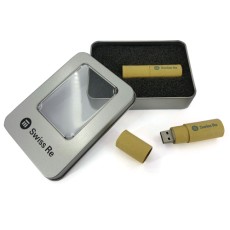環保紙製USB(圓柱形)-Swiss Re